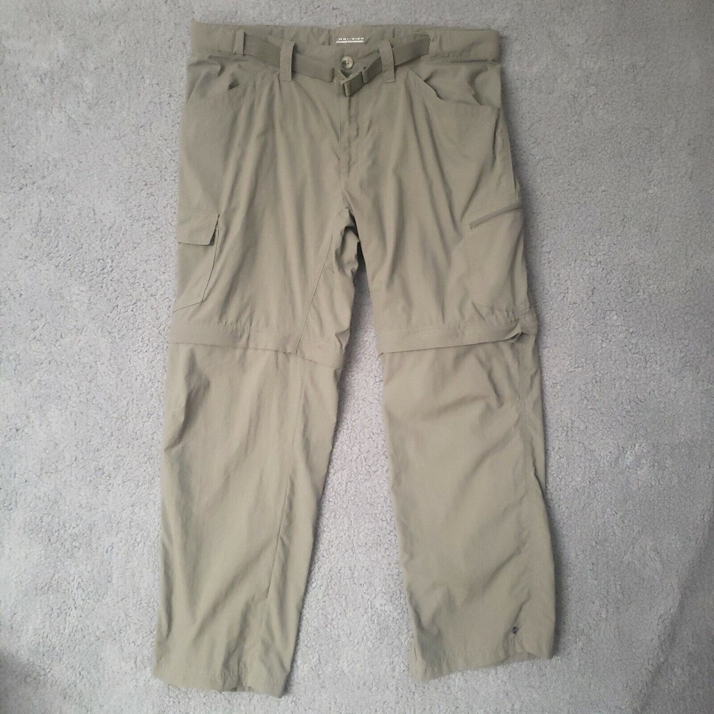 Columbia Omni-Wick Pants Mens 36x30 Advanced Evaporation Convertible Ripstop